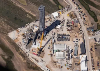 Imagen de la plataforma Starbase de SpaceX, en Boca Chica, Texas, Estados Unidos.