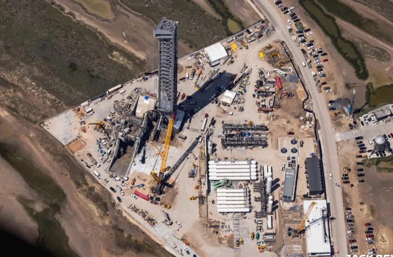 Imagen de la plataforma Starbase de SpaceX, en Boca Chica, Texas, Estados Unidos.