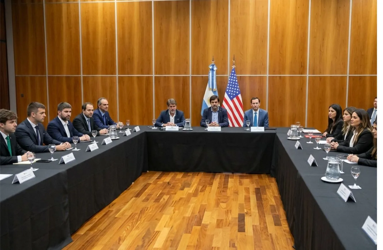 Imagen de la reunión entre la Secretaría de Innovacion Innovación, Ciencia y Tecnología, con representantes de la Cámara de Comercio de los Estados Unidos en Argentina
