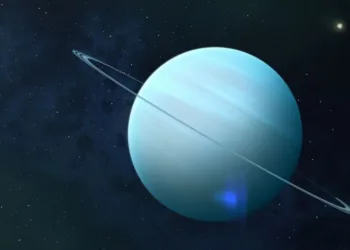 Imagen del planeta Urano, descubierto en 17811 por William Herschel