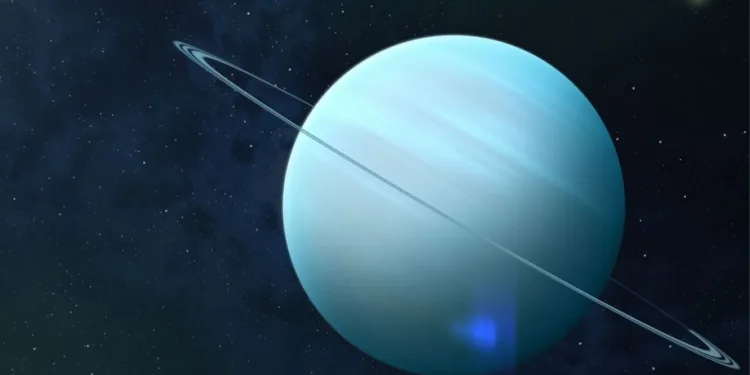 Imagen del planeta Urano, descubierto en 17811 por William Herschel