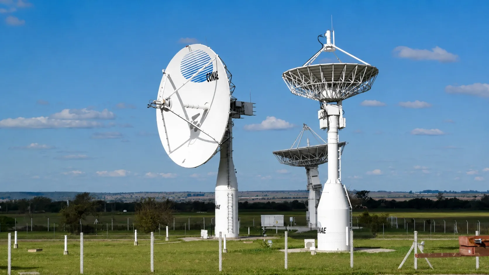 Estación terrena emplazada en el Centro Espacial Teófilo Tabanera (CETT), en Córdoba.