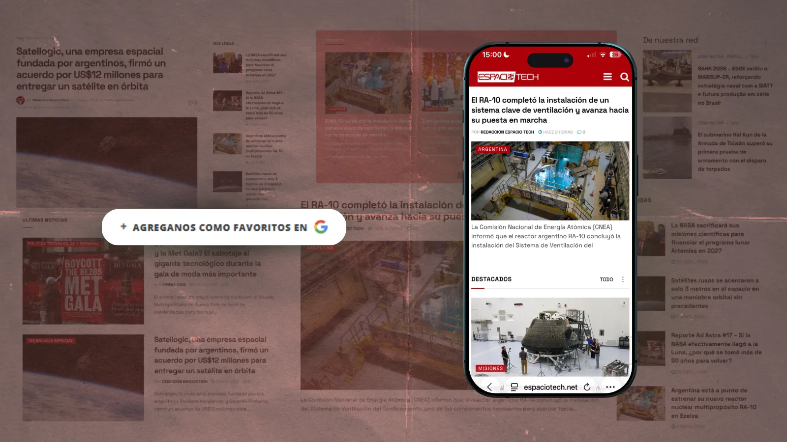 Agregá a Espacio Tech a tus fuentes preferidas en Google para seguir tecnología, espacio e innovación.