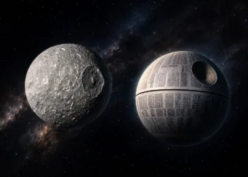En el Sistema Solar existe un extraño mundo que es idéntico a la Estrella de la Muerte de Star Wars.
