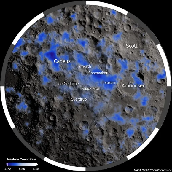 La Luna tiene agua en forma de hielo, fundamentalmente en los cráteres de sus polos.