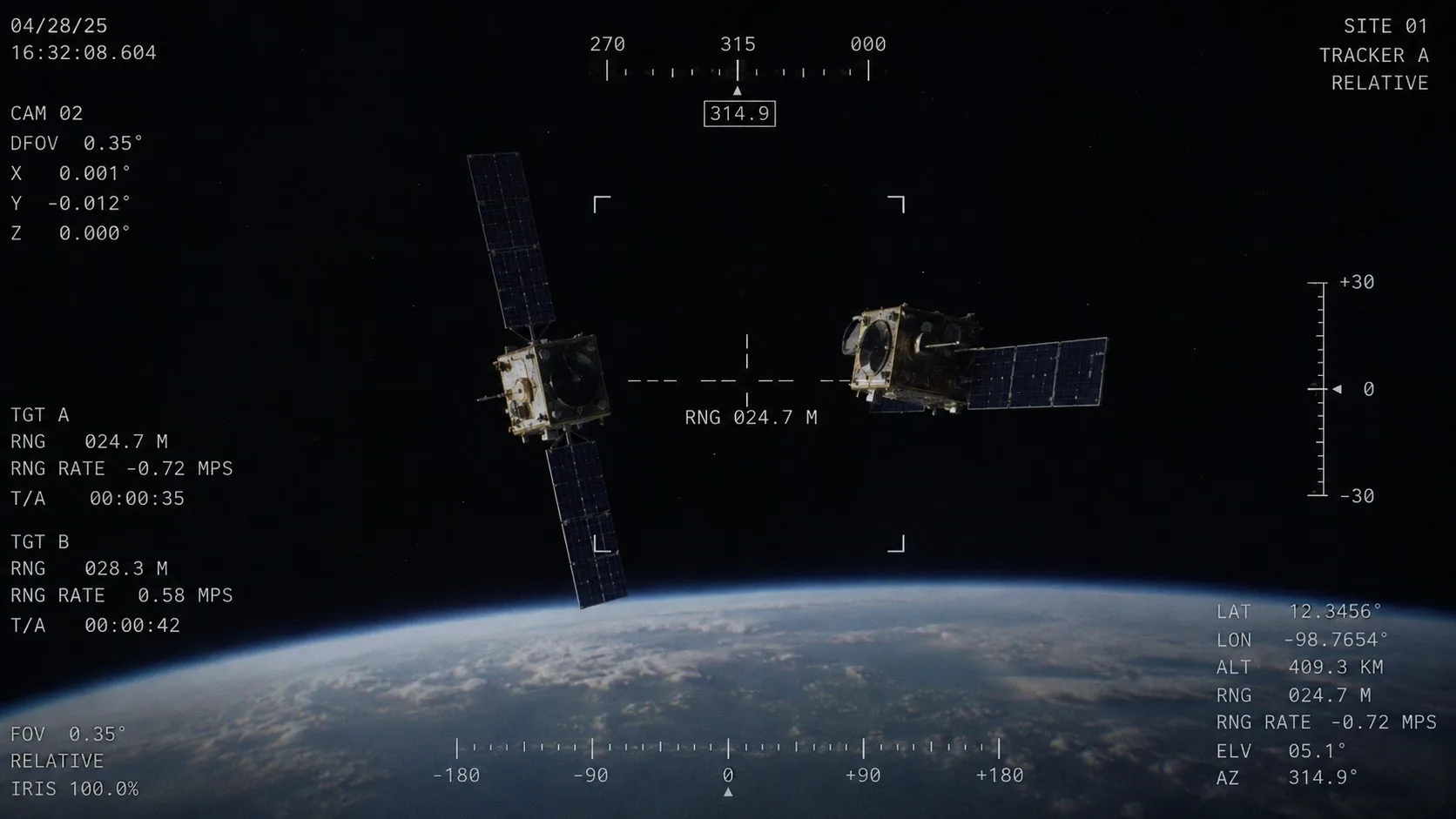 Satélites rusos se acercaron a solo 3 metros en el espacio en una maniobra orbital sin precedentes.