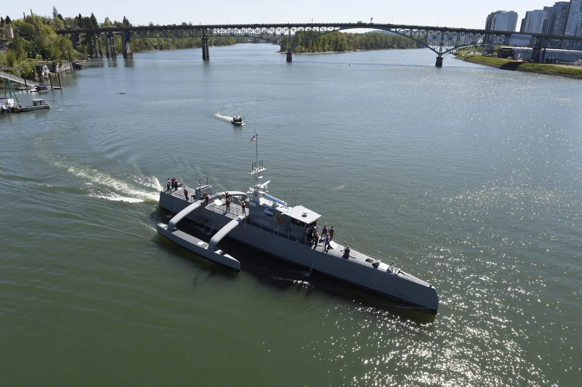 Medium Unmanned Surface Vessels (MUSV) Sea Hunter, desarrollado por Leidos para la Armada de EE.UU.