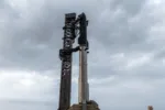 SpaceX prepara el Flight 12 del Starship el 22 de mayo, en la plataforma de lanzamiento PAD 2 de la Starbase, Boca Chica, Texas.