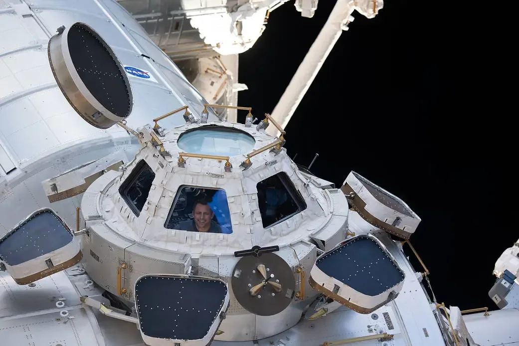 Imagen de la cápsula Cúpula. Crédito: NASA. Estación Espacial Internacional