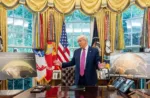 Imagen de Donald Trump en la Casa Blanca presentando el proyecto Golden Dome.Golden Dome 1,2 billones