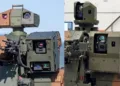 Imagen del kit antidrones de ARES integrado a la torre blindada UT30BR2.