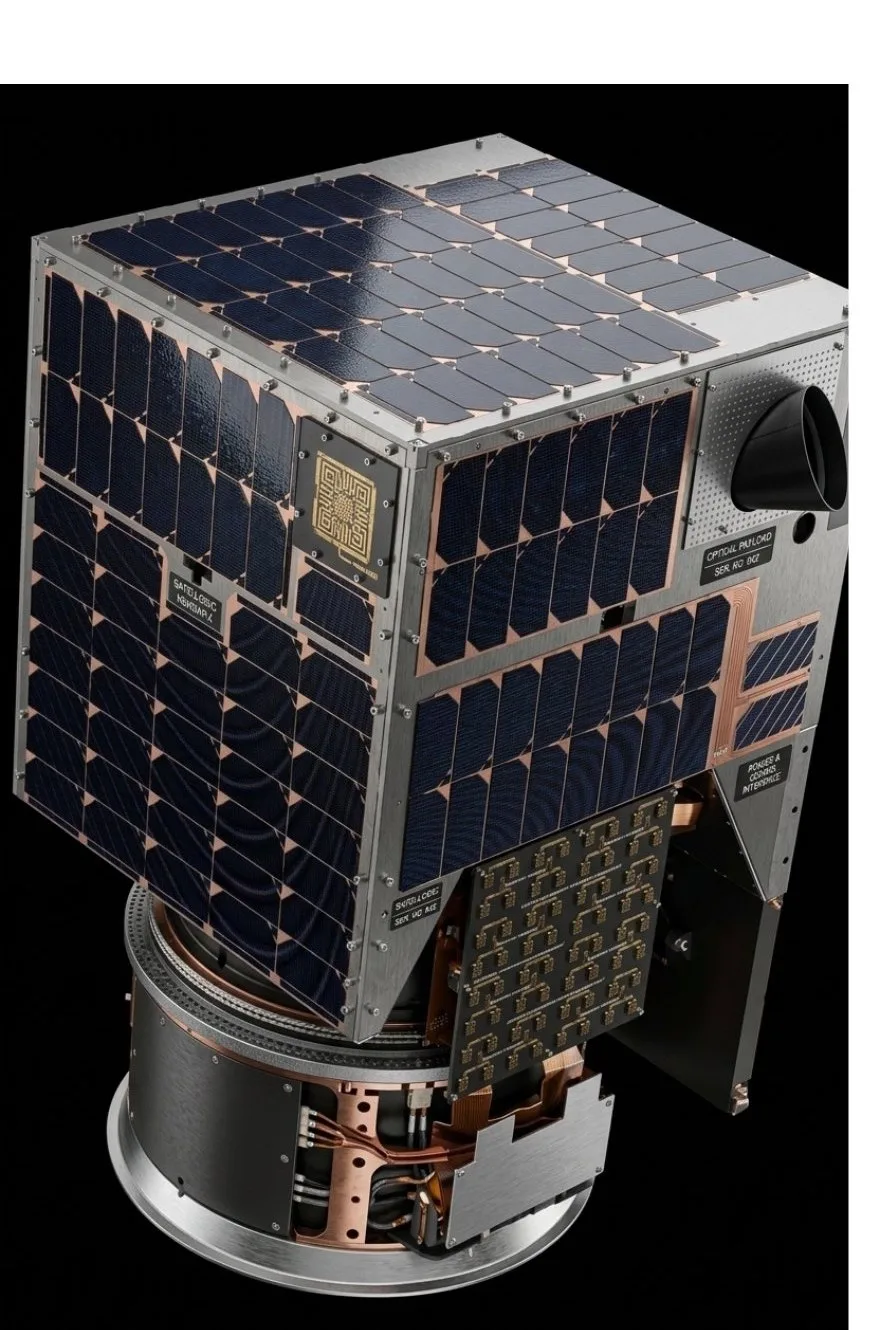 Imagen de la estructura de los satélites pertenecientes a la constelación NewSat de Satellogic.