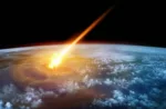 Imagen de meteorito impactando en la Tierra. Panspermia