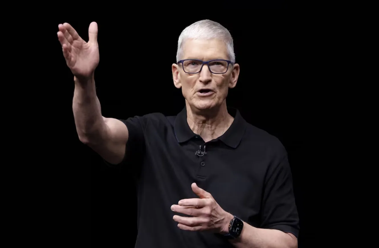 Imagen de Tim Cook, CEO saliente de Apple. Trum CEOs China