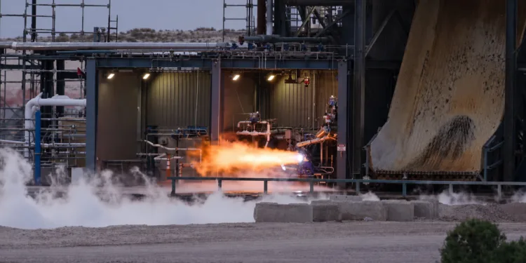 Blue Origin prueba durante 41 minutos su motor lunar BE-7 y supera una marca sin precedentes del RS-25.