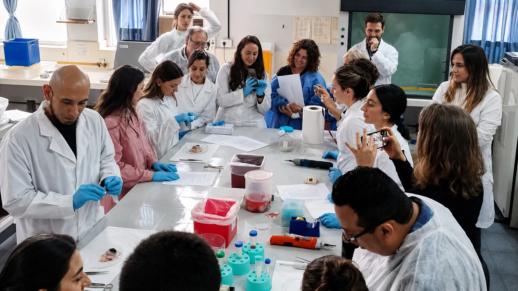 Curso teórico práctico en el que participaron miembros de ANMAT, SENASA, industria e investigadores. Laboratorio de Métodos Alternativos del EBAL.
