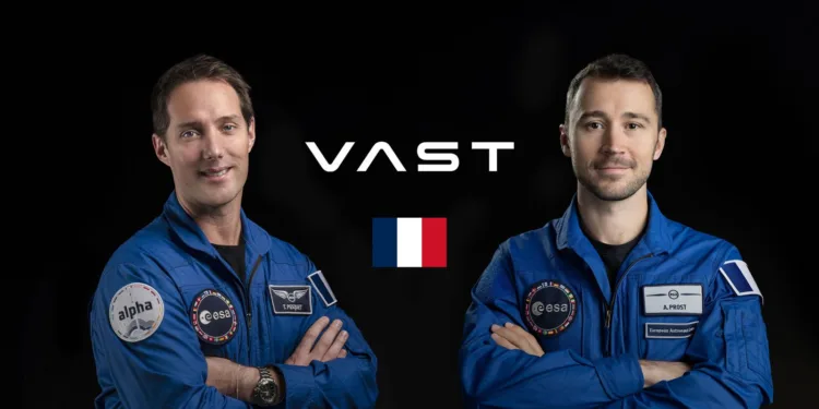 Francia firmó un acuerdo con la estadounidense Vast para enviar a dos astronautas franceses al espacio en 2027.