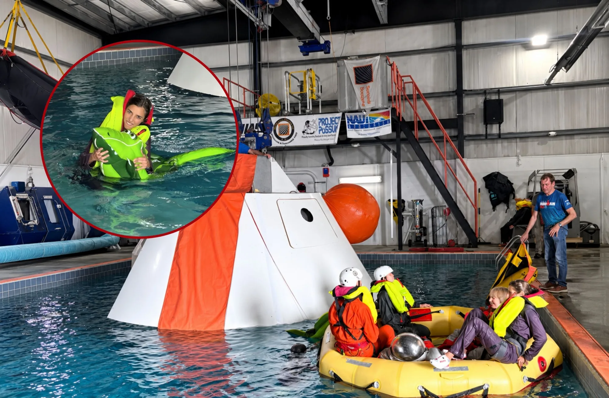 La futura astronauta argentina Noel de Castro compartió su entrenamiento: ensayó una secuencia de egreso de emergencia de la cápsula Orion.