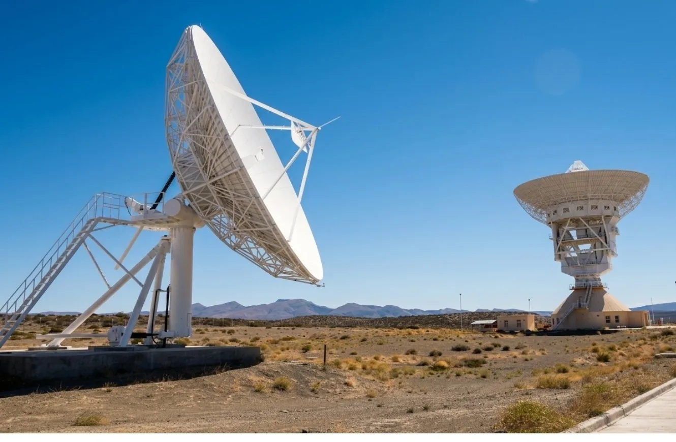Imagen de la estación de espacio profundo en Neuquén. Argentina.