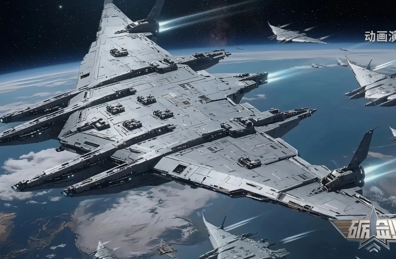 Demostración animada del portaaviones Luanniao en el proyecto Nantianmen, propiedad intelectual de ciencia ficción aeroespacial de origen chino. Crédito:CCTV News.