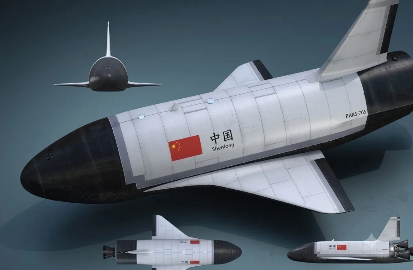 Imagen recreación en 3D de la nave china Shenlong.