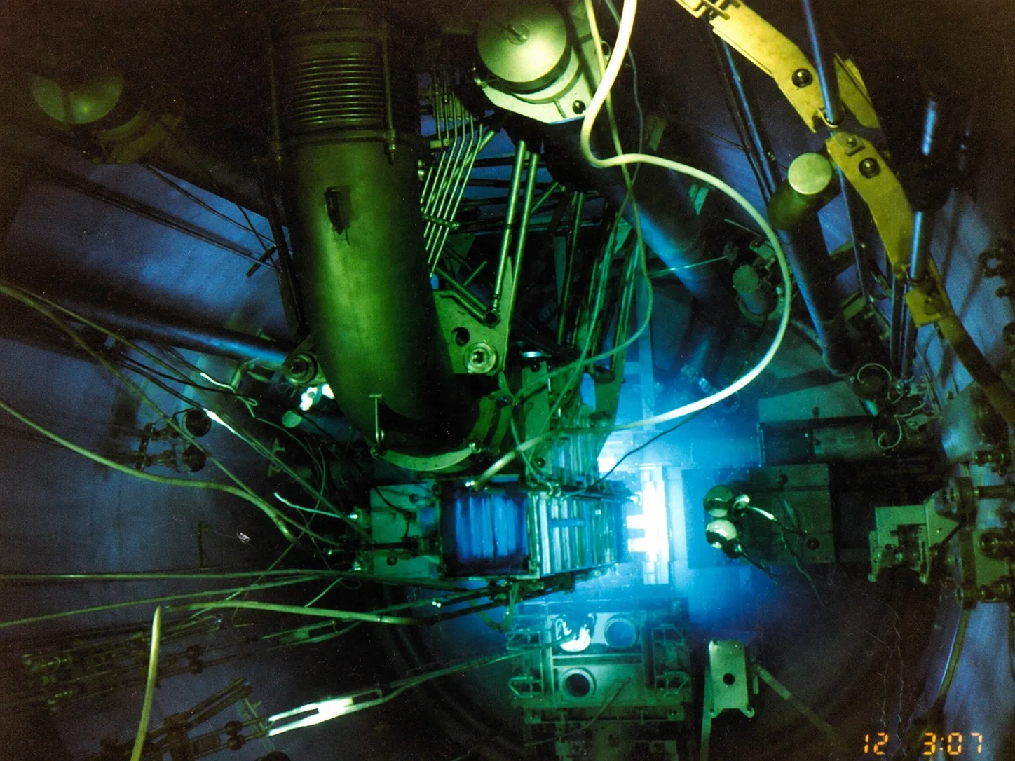 Pileta del reactor nuclear ETRR-2 que la empresa argentina INVAP construyó en Egipto.