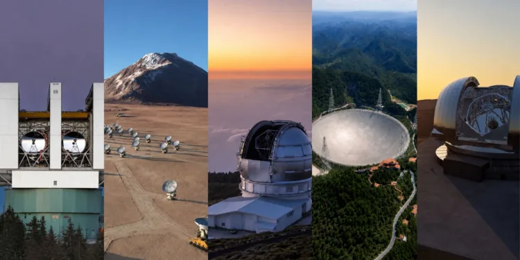 5 de los telescopios más potentes de la Tierra.