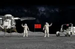 Recreación del módulo lunar Lanyue con el rover de CAST (CMS). programa lunar chino
