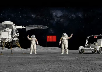 Recreación del módulo lunar Lanyue con el rover de CAST (CMS). programa lunar chino