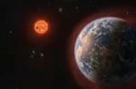 Imagen artística de exoplaneta habitable.