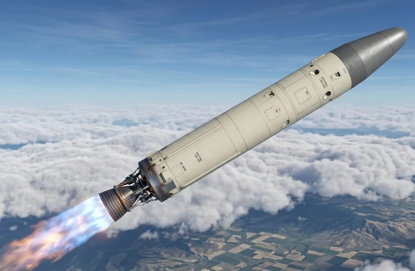 Imagen del IBCM LGM-35A Sentinel por parte de la compañía Northrop Grumman.