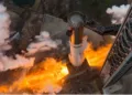 La Ship 40 de SpaceX completó con éxito un encendido estático de un minuto de duración en las instalaciones de Massey Outpost en Starbase, Texas.