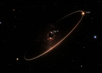 Astrónomos descubren la estrella más rápida de la Vía Láctea: viaja a 25.000 km/s alrededor de un agujero negro.