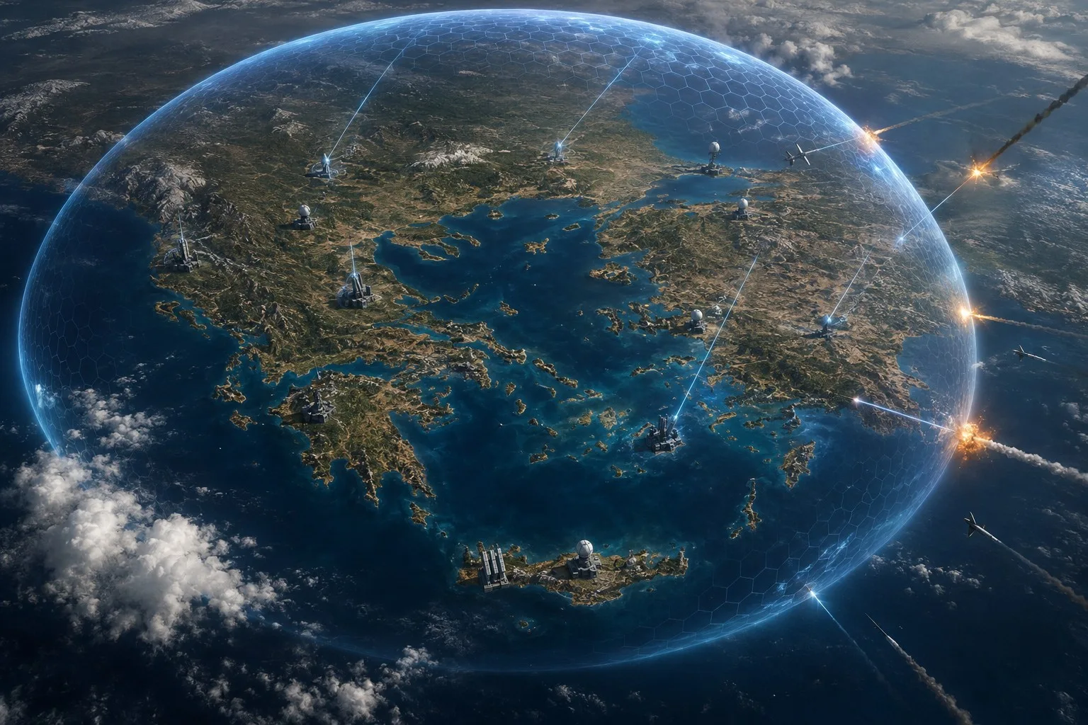 Grecia e Israel acaban de firmar un acuerdo por US$ 3,500 billones para desarrollar Achilles Shield, una nuevo escudo de defensa aérea, similar al estadounidense Golden Dome.