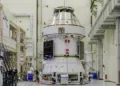 La nave Orión, con su módulo de tripulación y módulo de servicio, que se utilizó para la misión de la NASA Artemis II. Crédito: NASA.