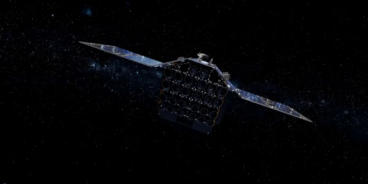 Representación conceptual del observatorio PLATO, que buscará planetas similares a la Tierra.