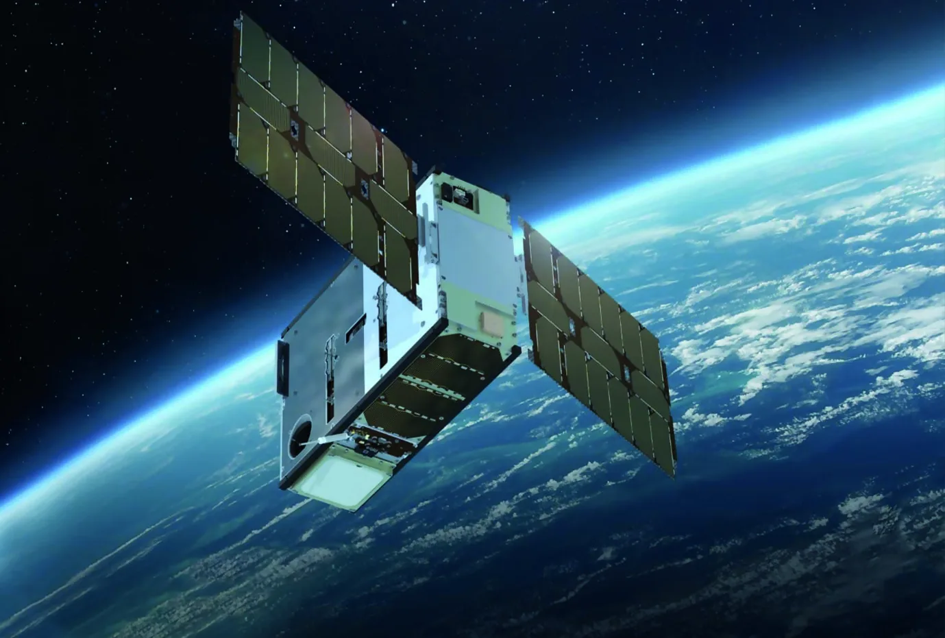Imagen conceptual del satélite FACSAT-2 de la Fuerza Aeroespacial Colombiana.