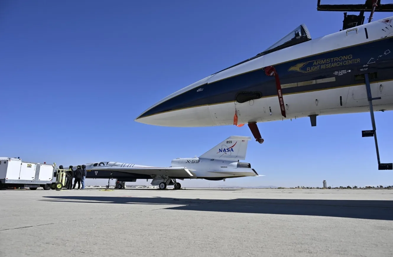 El avión supersónico silencioso de investigación X-59 de la NASA ha superado con éxito las pruebas de interferencia electromagnética (EMI, por su acrónimo ingles) en Lockheed Martin Skunk Works, en Palmdale (California).