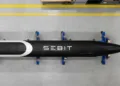 Imagen del cohete suborbital SEBIT, desarrollado por la empresa privada de origen surcoreano INNOSPACE.