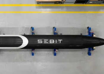 Imagen del cohete suborbital SEBIT, desarrollado por la empresa privada de origen surcoreano INNOSPACE.