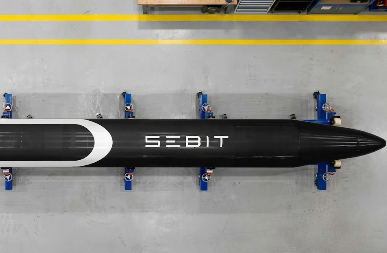 Imagen del cohete suborbital SEBIT, desarrollado por la empresa privada de origen surcoreano INNOSPACE.