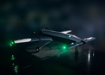 El dron de ataque de medio alcance de SkyFall puede lanzar una ojiva de 40 a 50 kg a una distancia de hasta 600 km. Crédito : Skyfall.