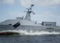 Buque de superficie no tripulado Marauder, desarrollado por Saronic Technologies, diseñado para operar de forma autónoma y transportar cargas y equipos para misiones navales.