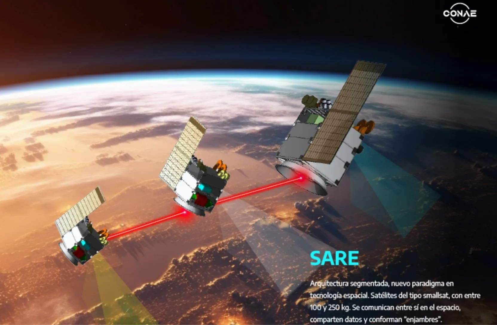 Satélites SARE. Crédito: CONAE