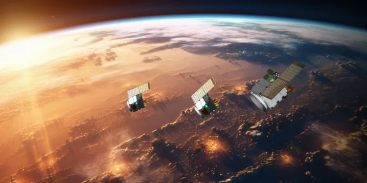 Satélites SARE. Crédito: CONAE