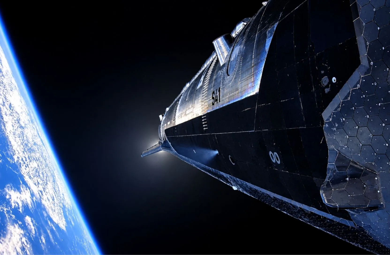 Starship realiza su maniobra de inserción orbital y entra en la órbita de la Tierra por primera vez. Crédito: SpaceX