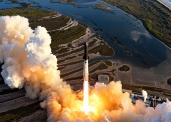 Captura del despegue del vuelo 14 del Starship. Crédito: SpaceX