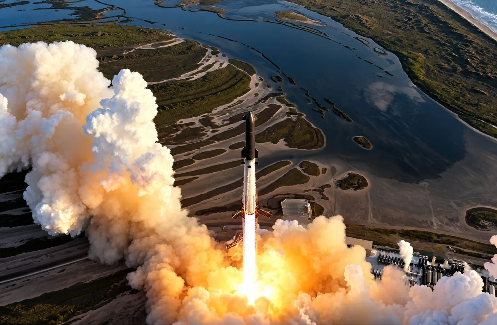 Captura del despegue del vuelo 14 del Starship. Crédito: SpaceX