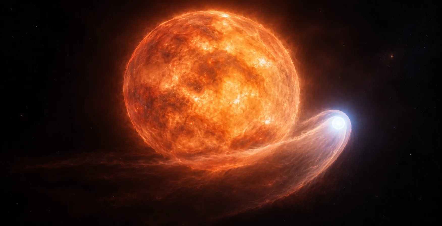 ALMA detectó cómo una estrella oculta está deformando la atmósfera de Betelgeuse, una estrella cuyo diámetro es entre 640 a 1.000 veces más grande que el Sol.