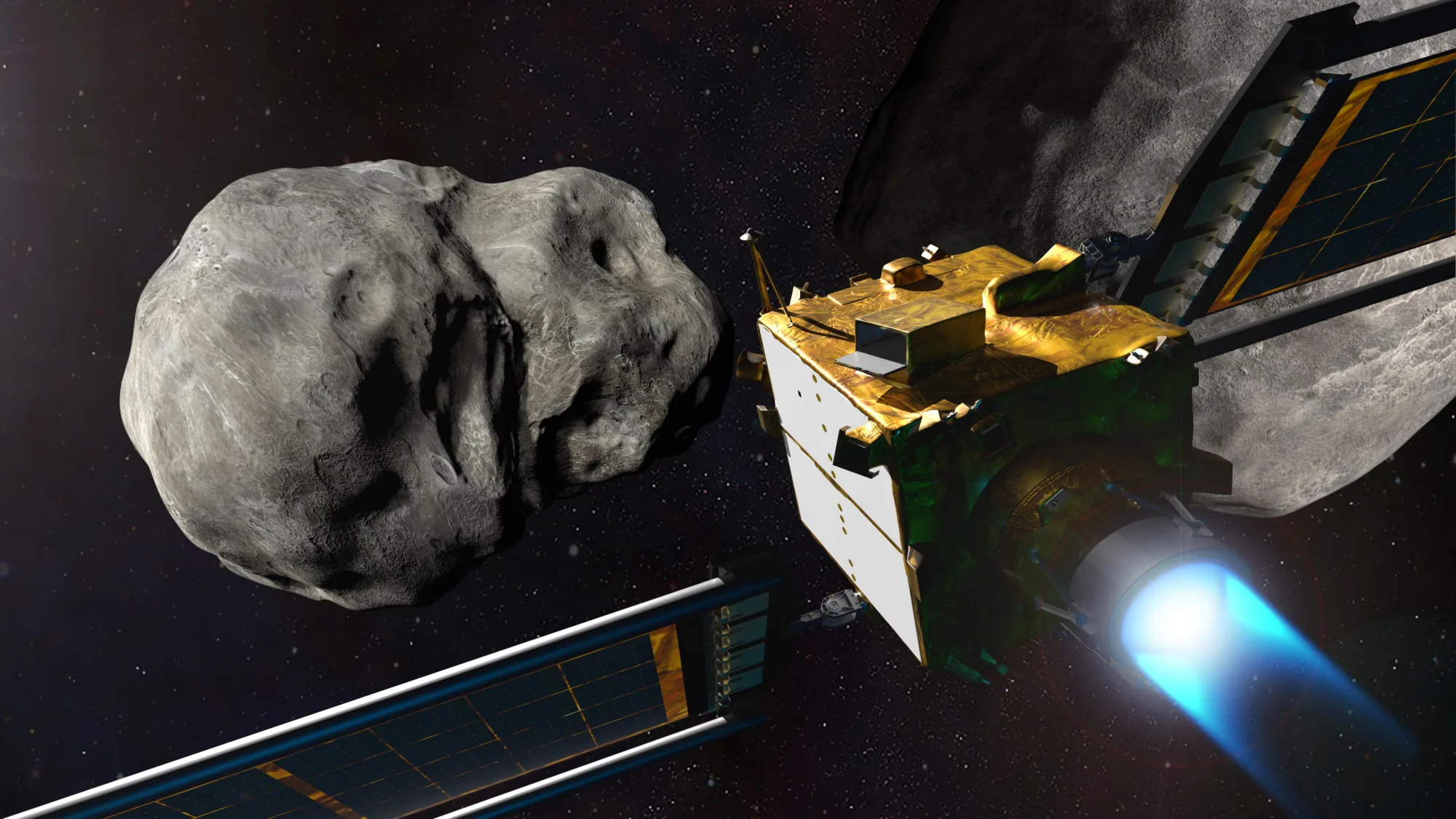 La misión DART de la NASA estrelló deliberadamente una nave contra el asteroide Dimorphos en 2022 y modificó su órbita para probar una técnica de defensa planetaria.